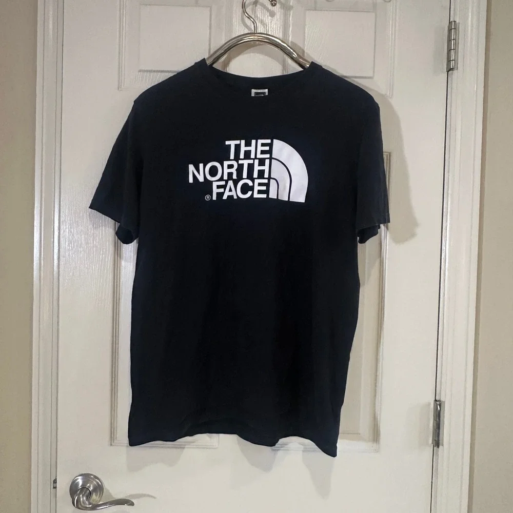 The North Face Mens Half Dome Logo Graphic T-Shirt Black Large L Short Sleeve
